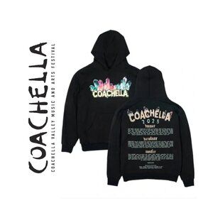 Authentic NWOT 2025 Coachella Crystals Hoodie -  L